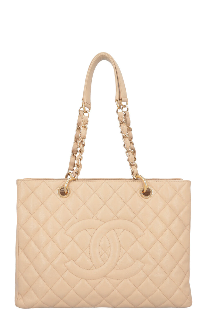CHANEL GST Tote Bag Beige Caviar