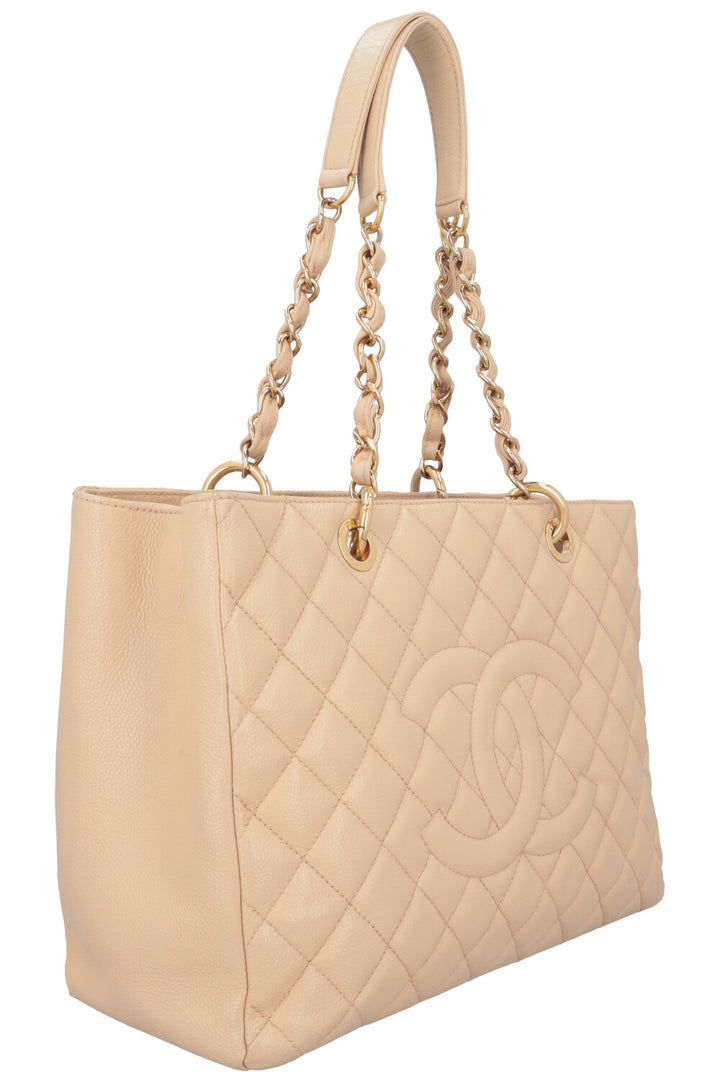 CHANEL GST Tote Bag Beige Caviar