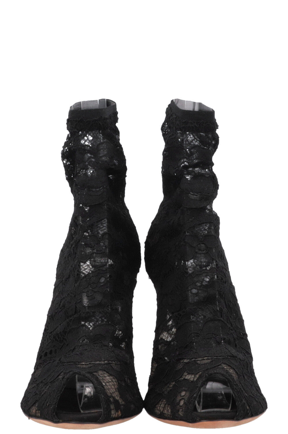 DOLCE&GABBANA Lace Sock Heels Black