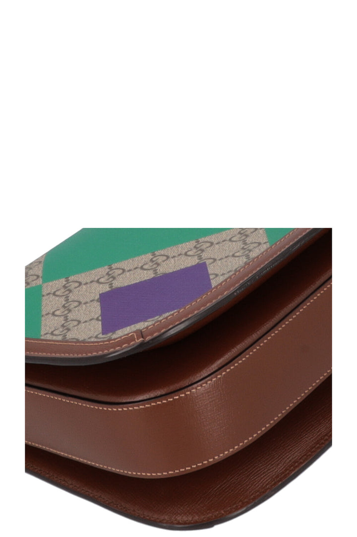 GUCCI Horsebit 1955 Supreme Canvas Shoulder Bag