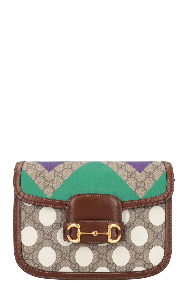 GUCCI Horsebit 1955 Supreme Canvas Shoulder Bag