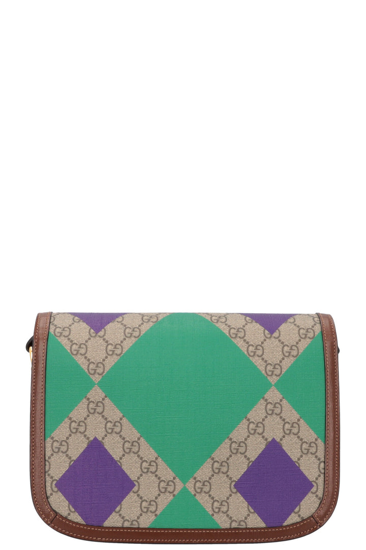 GUCCI Horsebit 1955 Supreme Canvas Shoulder Bag