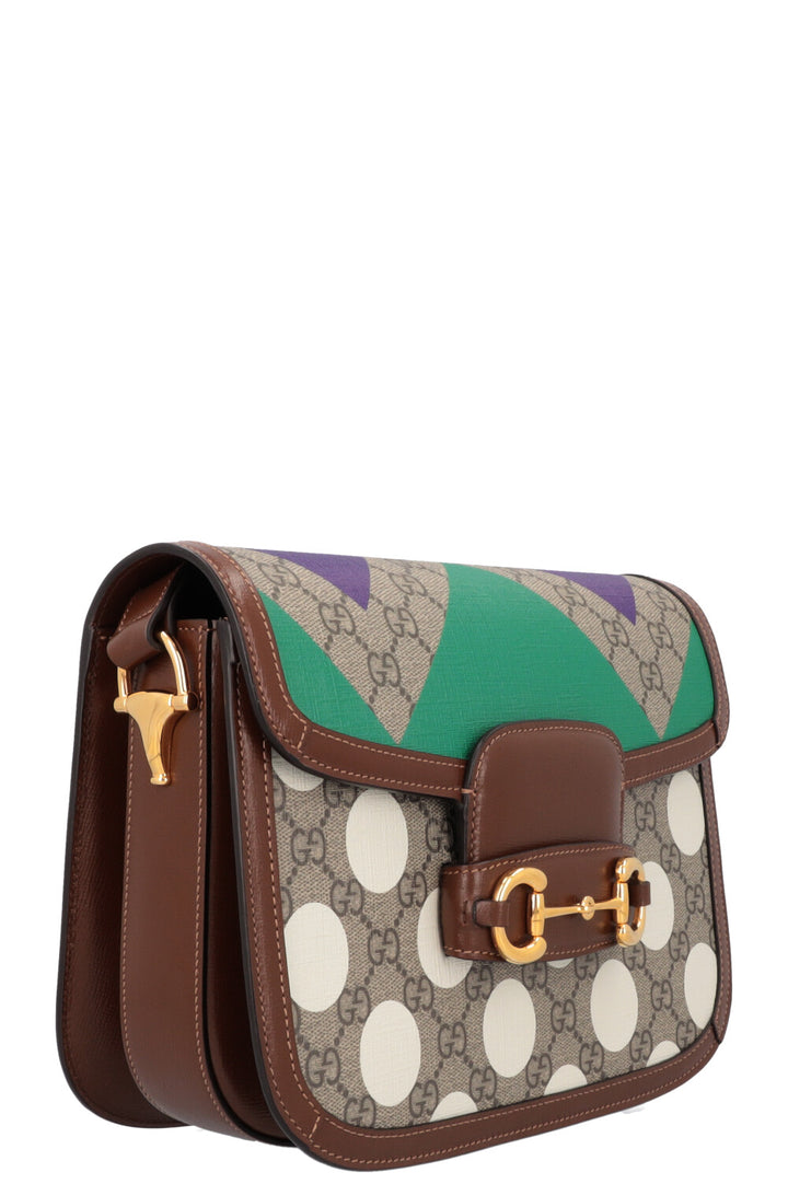 GUCCI Horsebit 1955 Supreme Canvas Shoulder Bag