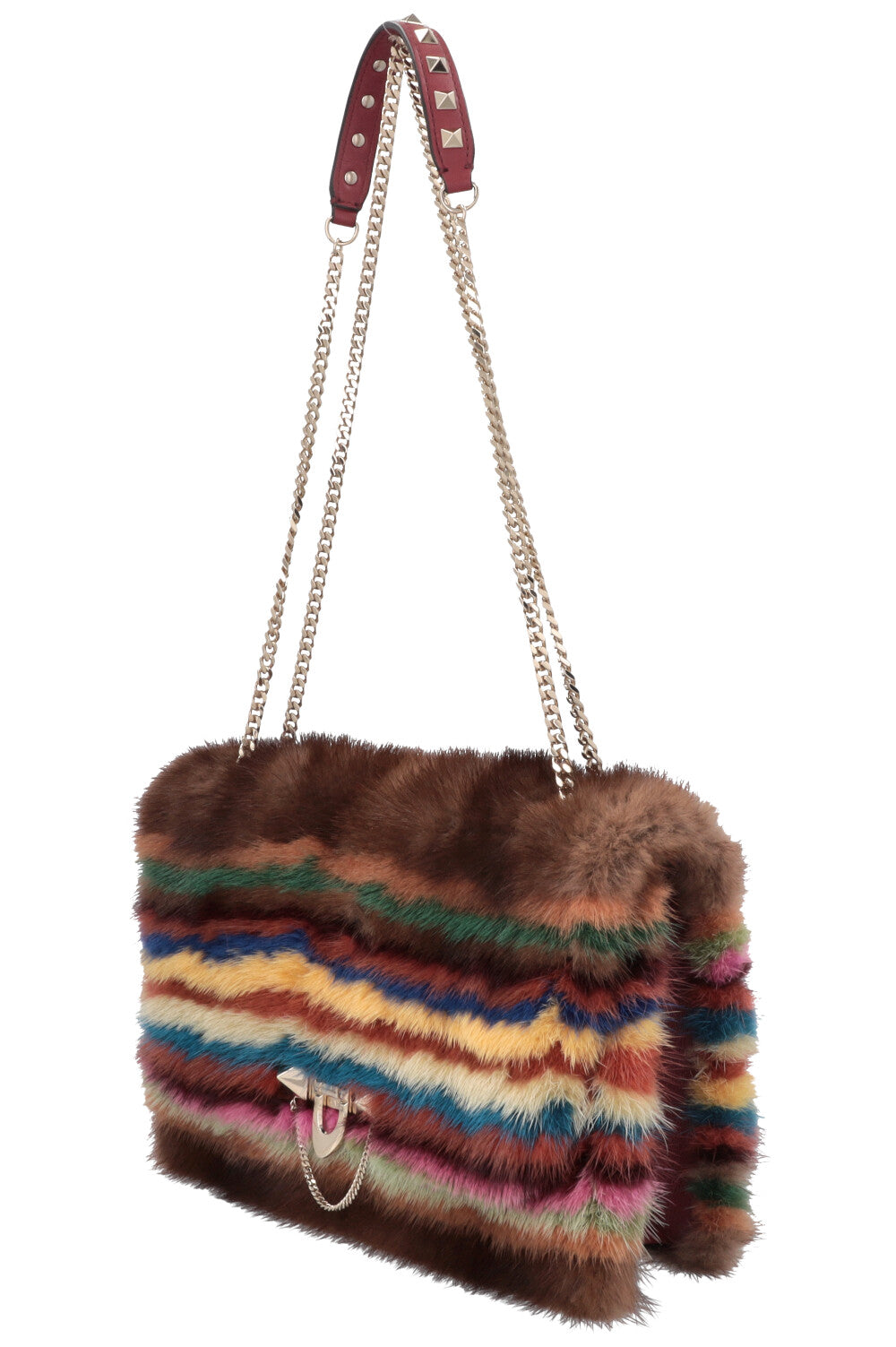 Sac bandoulière VALENTINO en vison marron multicolore