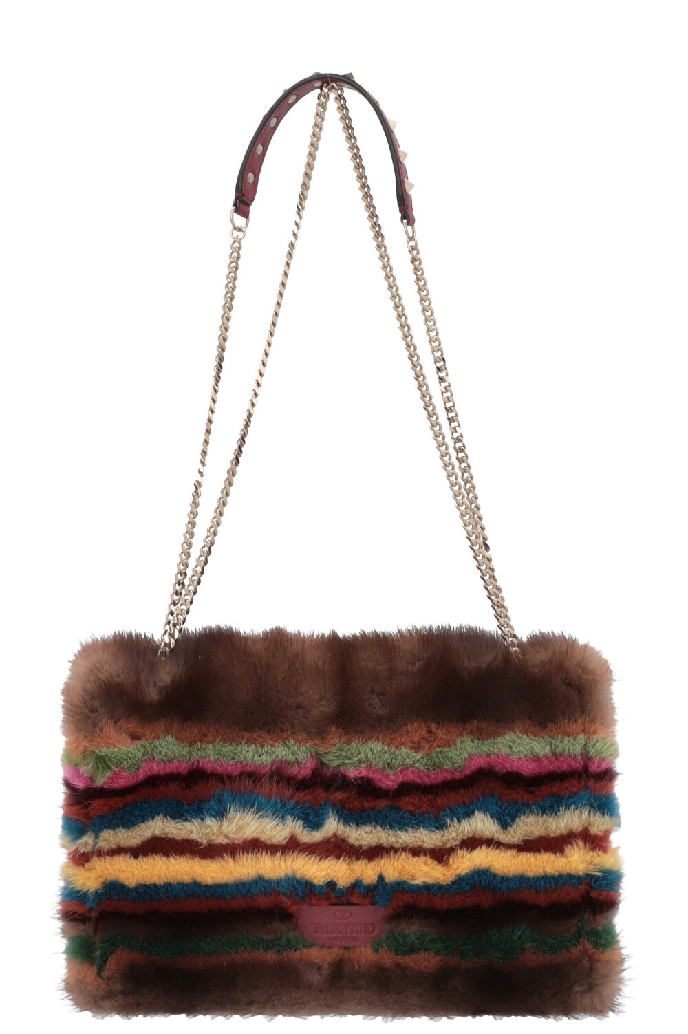 Sac bandoulière VALENTINO en vison marron multicolore
