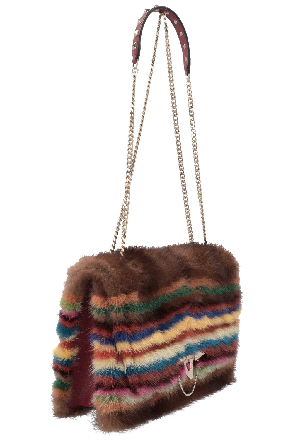 Sac bandoulière VALENTINO en vison marron multicolore