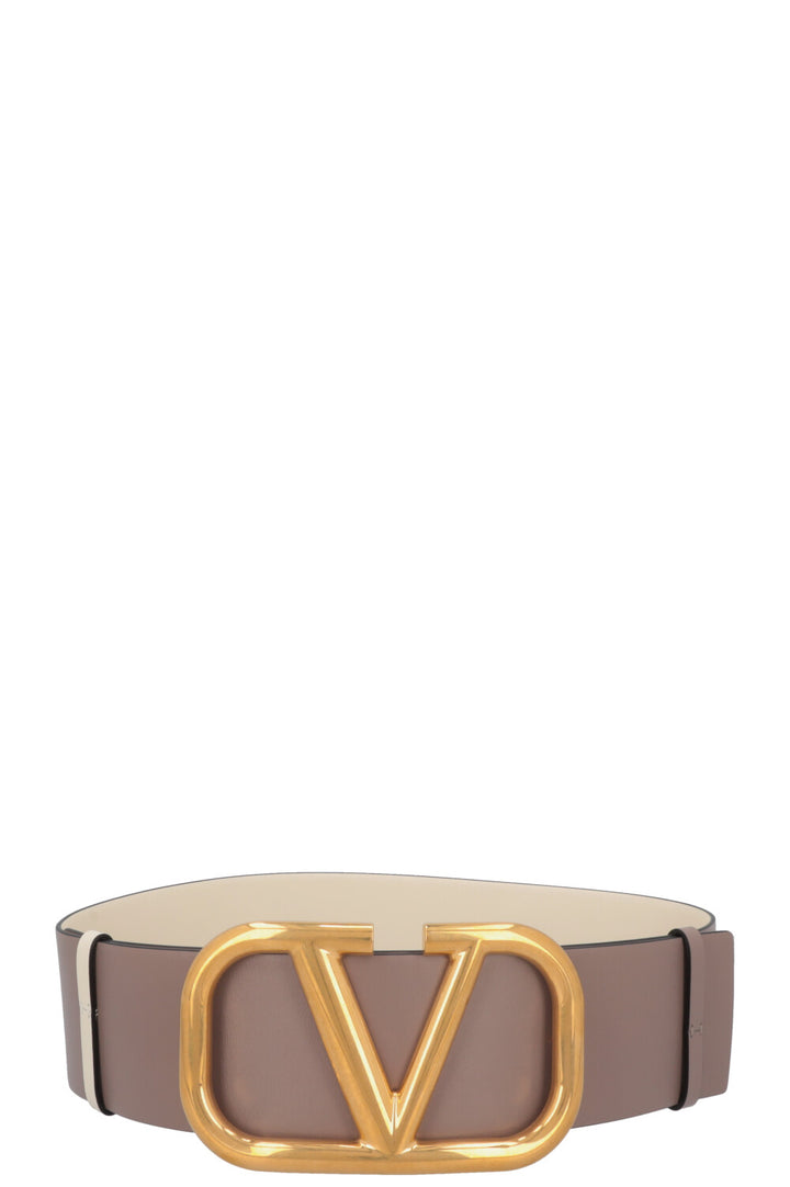 VALENTINO VLogo Waist Belt Ivory Nude