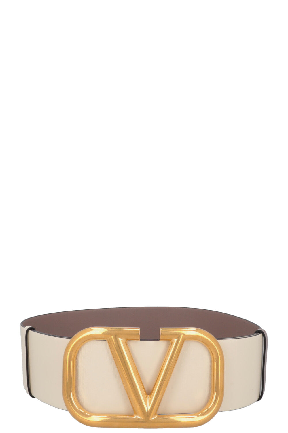 VALENTINO VLogo Waist Belt Ivory Nude