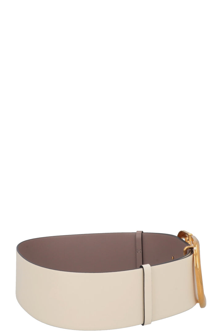 VALENTINO VLogo Waist Belt Ivory Nude