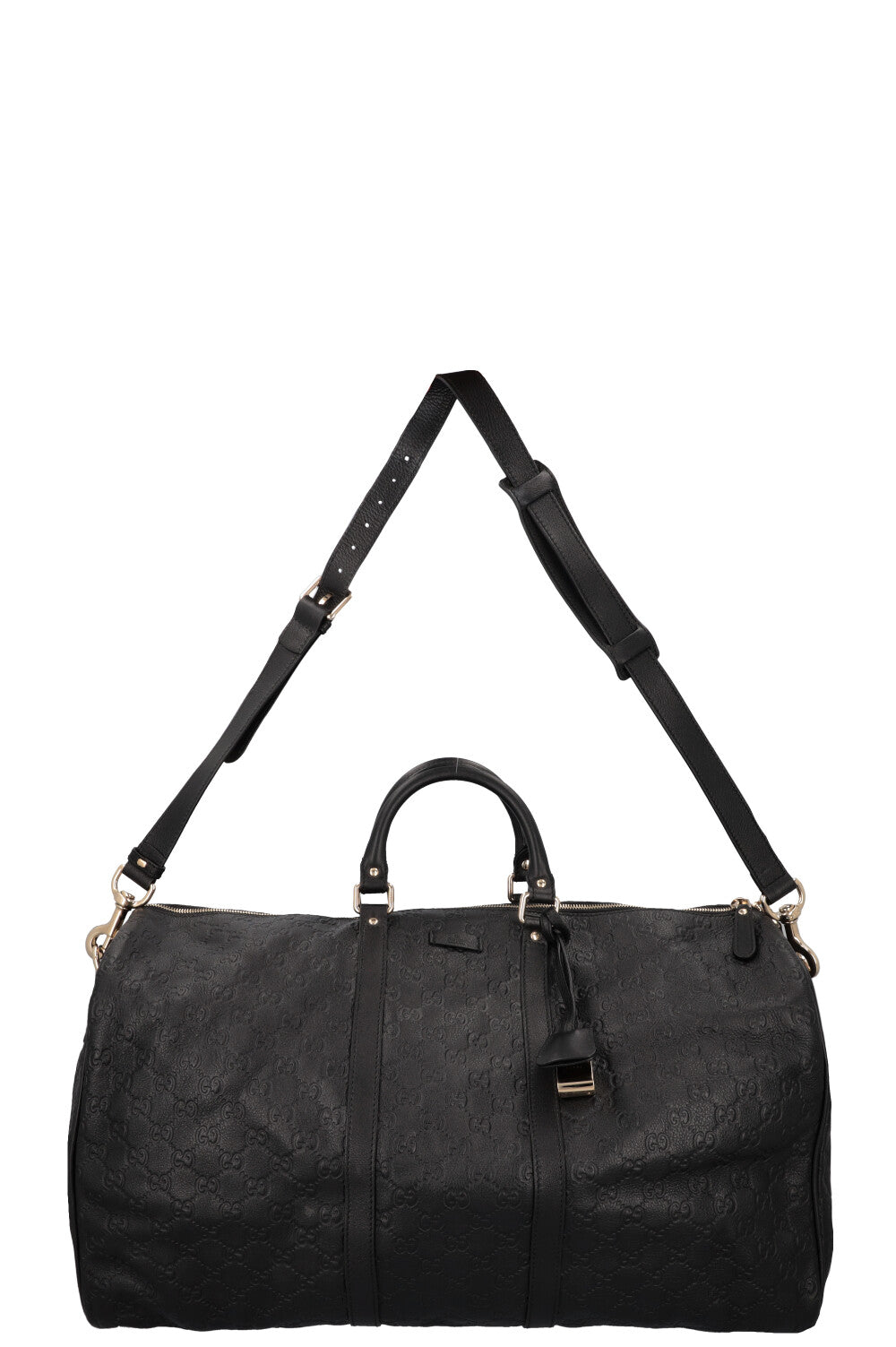 GUCCI Signature Supreme GG Duffle Bag Leather Black