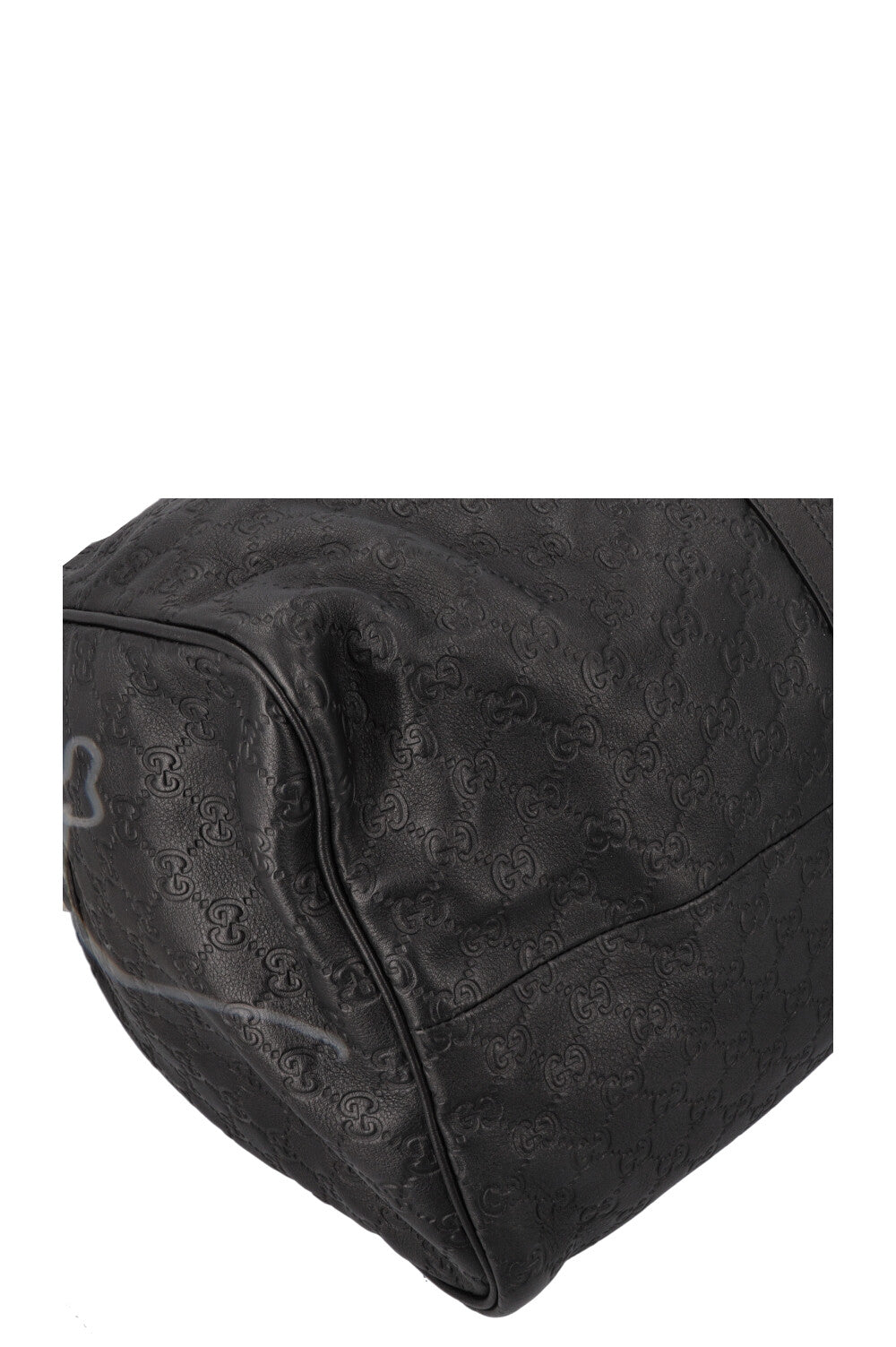GUCCI Signature Supreme GG Duffle Bag Leather Black
