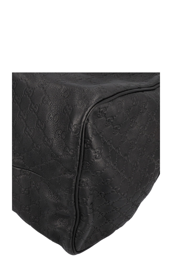 GUCCI Signature Supreme GG Duffle Bag Leather Black