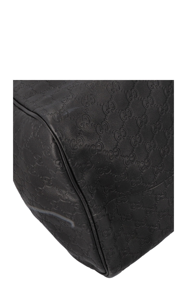 GUCCI Signature Supreme GG Duffle Bag Leather Black
