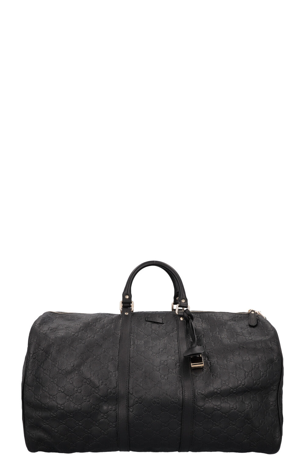 GUCCI Signature Supreme GG Duffle Bag Leather Black