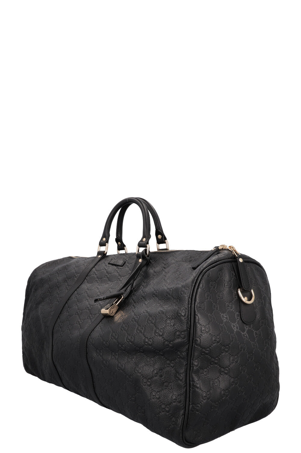 GUCCI Signature Supreme GG Duffle Bag Leather Black