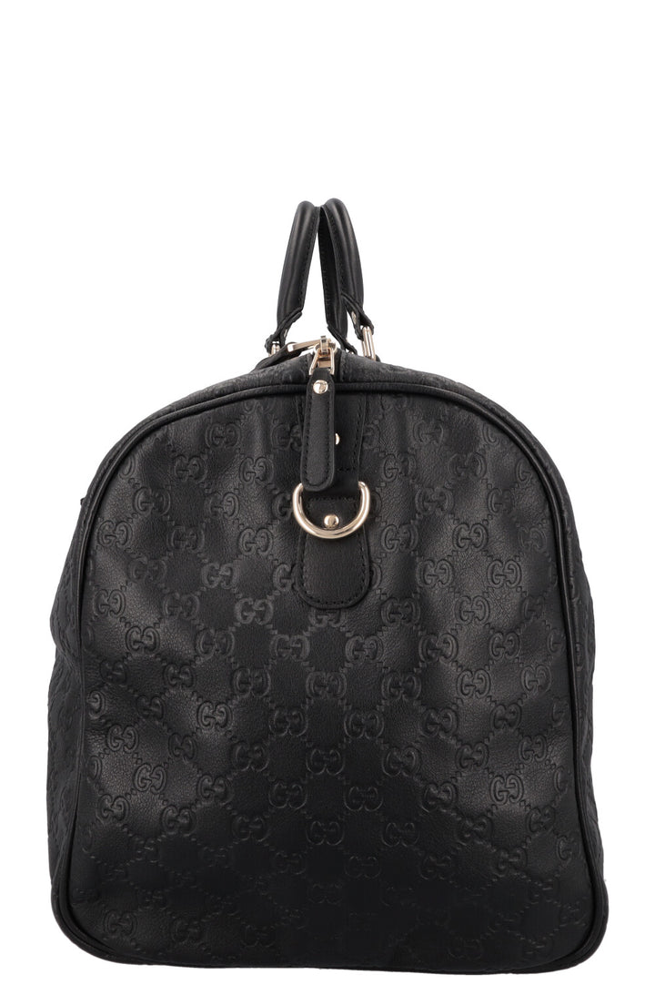 GUCCI Signature Supreme GG Duffle Bag Leather Black