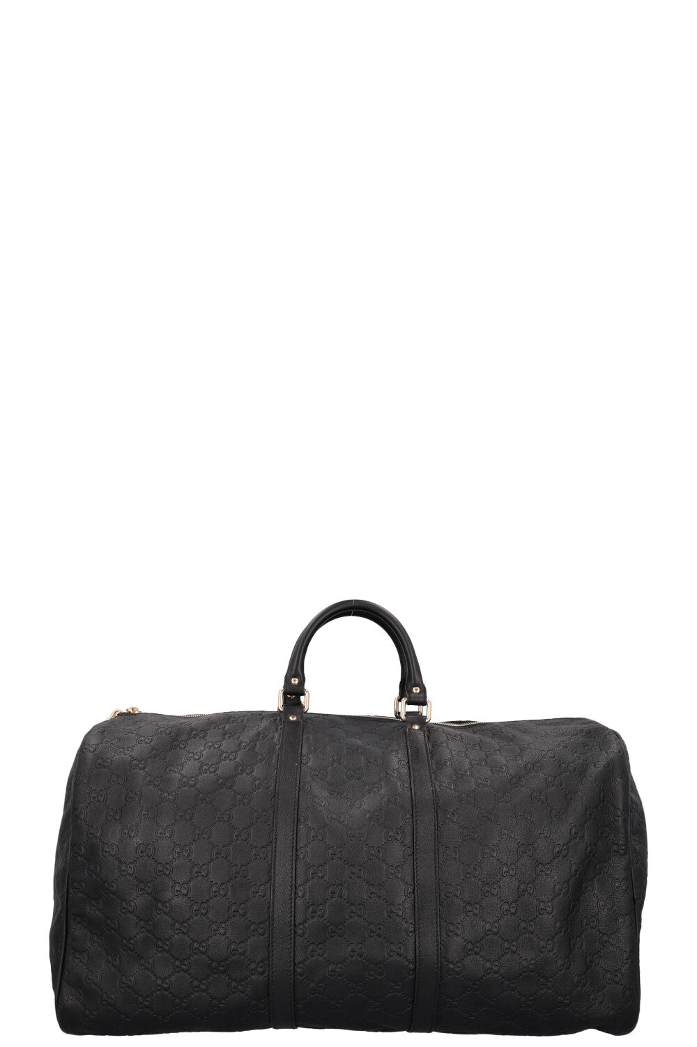 GUCCI Signature Supreme GG Duffle Bag Leather Black