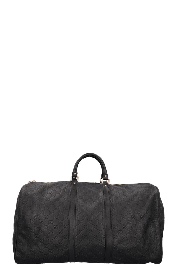 GUCCI Signature Supreme GG Duffle Bag Leather Black