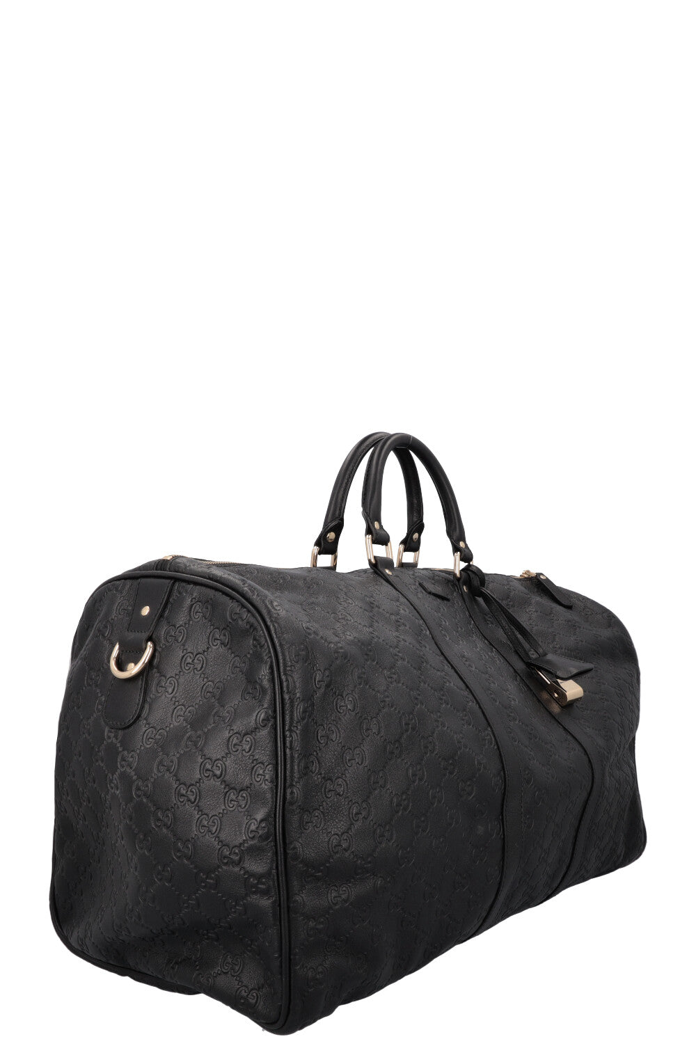 GUCCI Signature Supreme GG Duffle Bag Leather Black