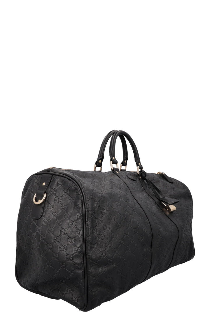 GUCCI Signature Supreme GG Duffle Bag Leather Black