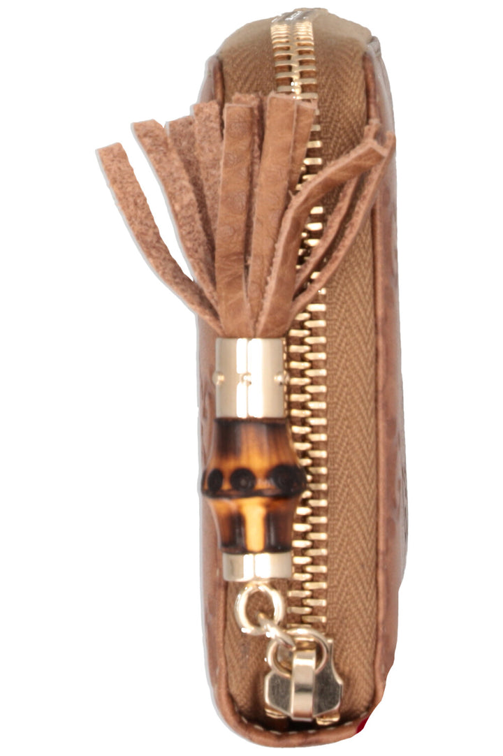 GUCCI Zip Around Wallet GG Brown