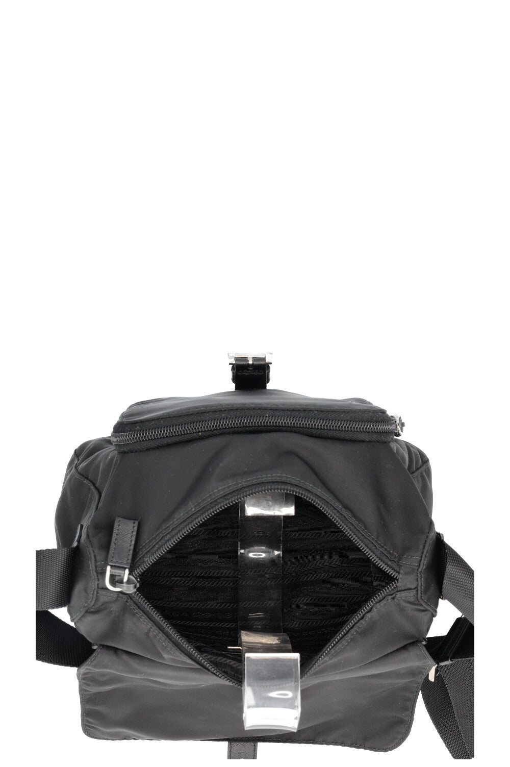PRADA Nylon Messenger Bag Black
