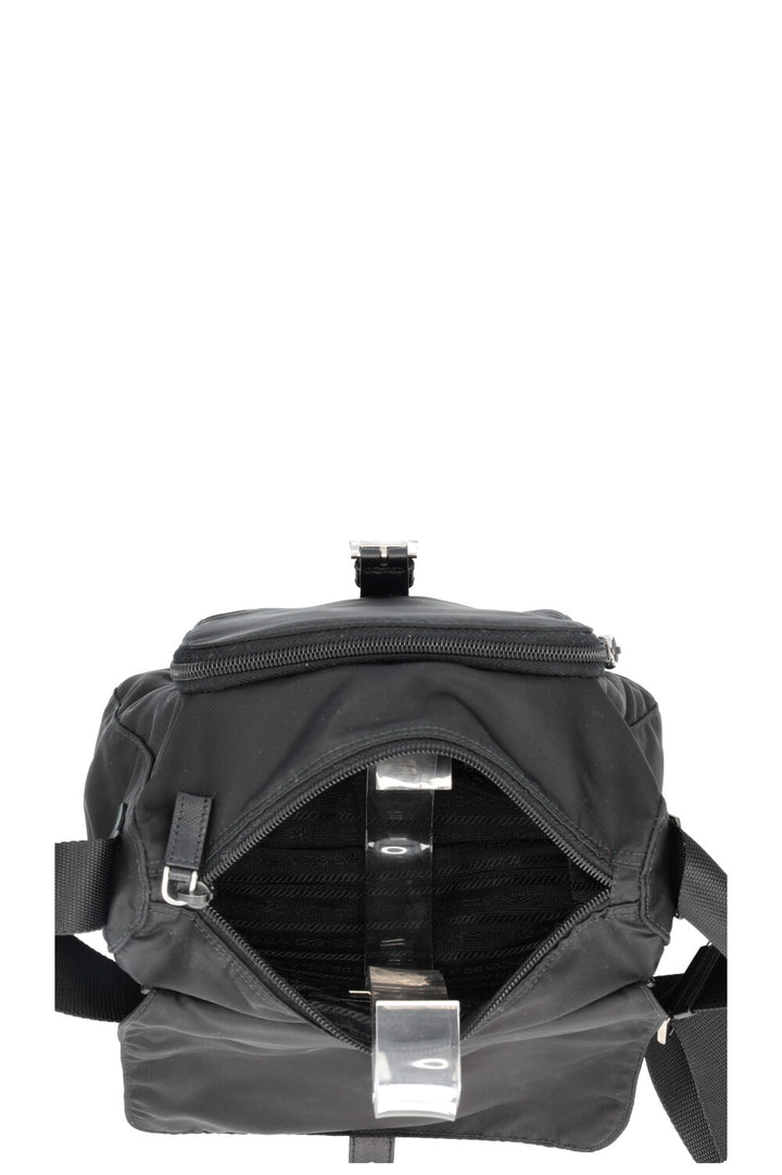 PRADA Nylon Messenger Bag Black