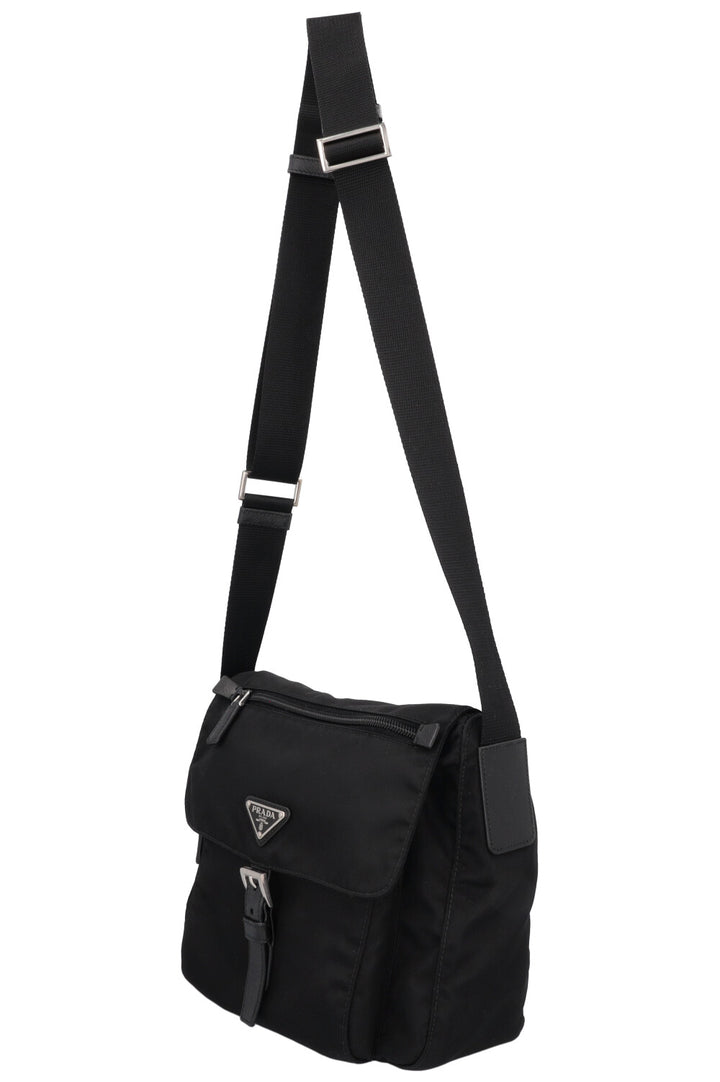 PRADA Nylon Messenger Bag Black