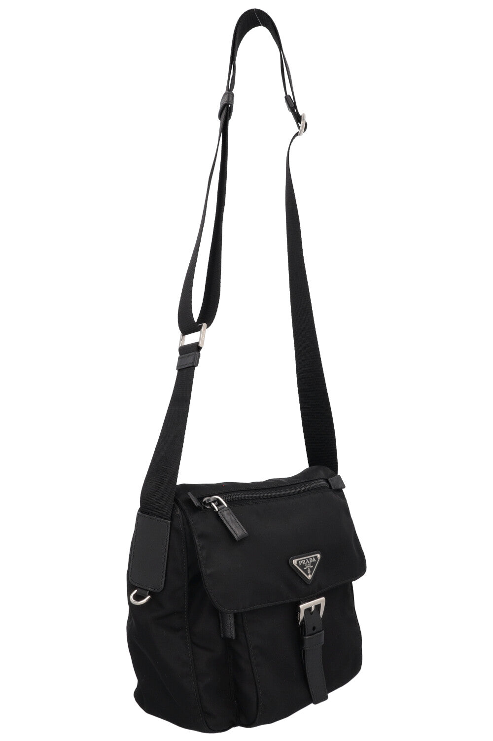 PRADA Nylon Messenger Bag Black