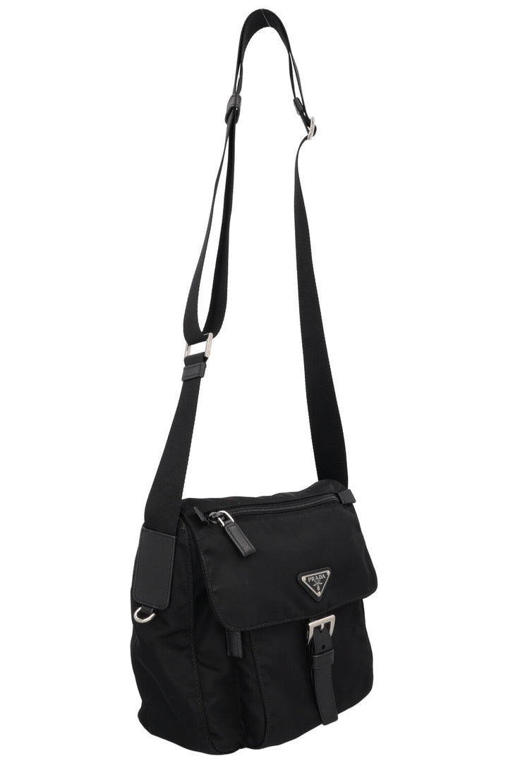 PRADA Nylon Messenger Bag Black