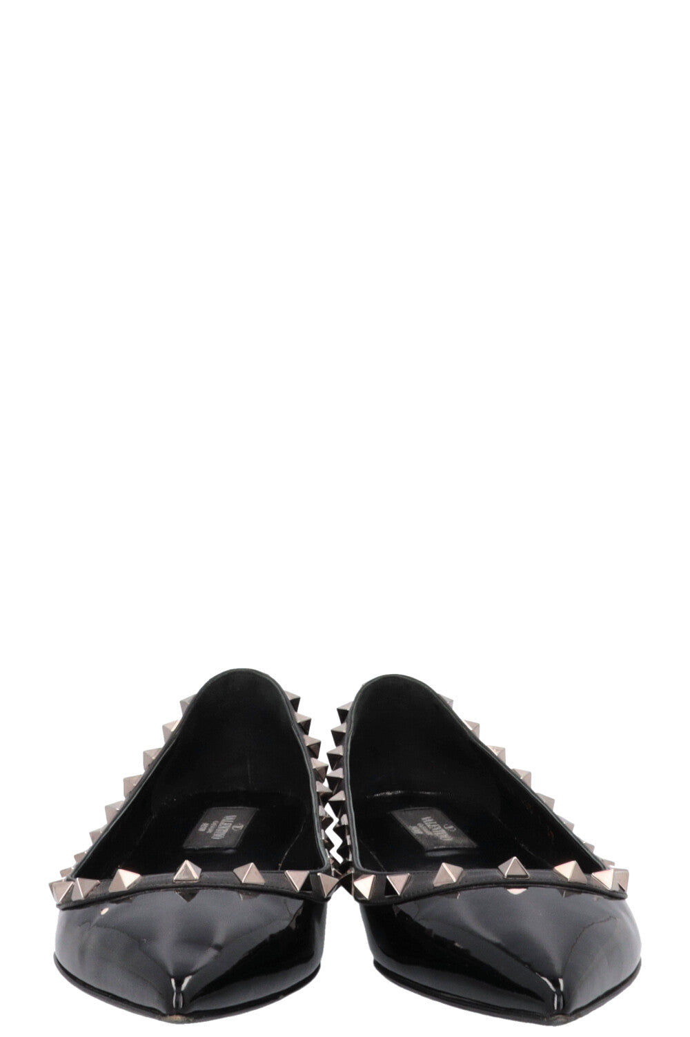 VALENTINO Rockstud Flats Patent Black