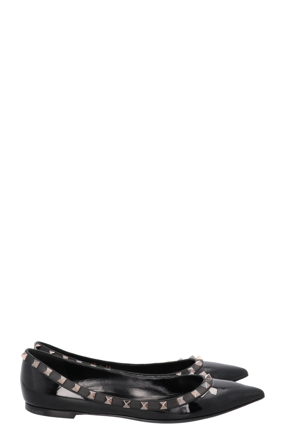 VALENTINO Rockstud Flats Patent Black