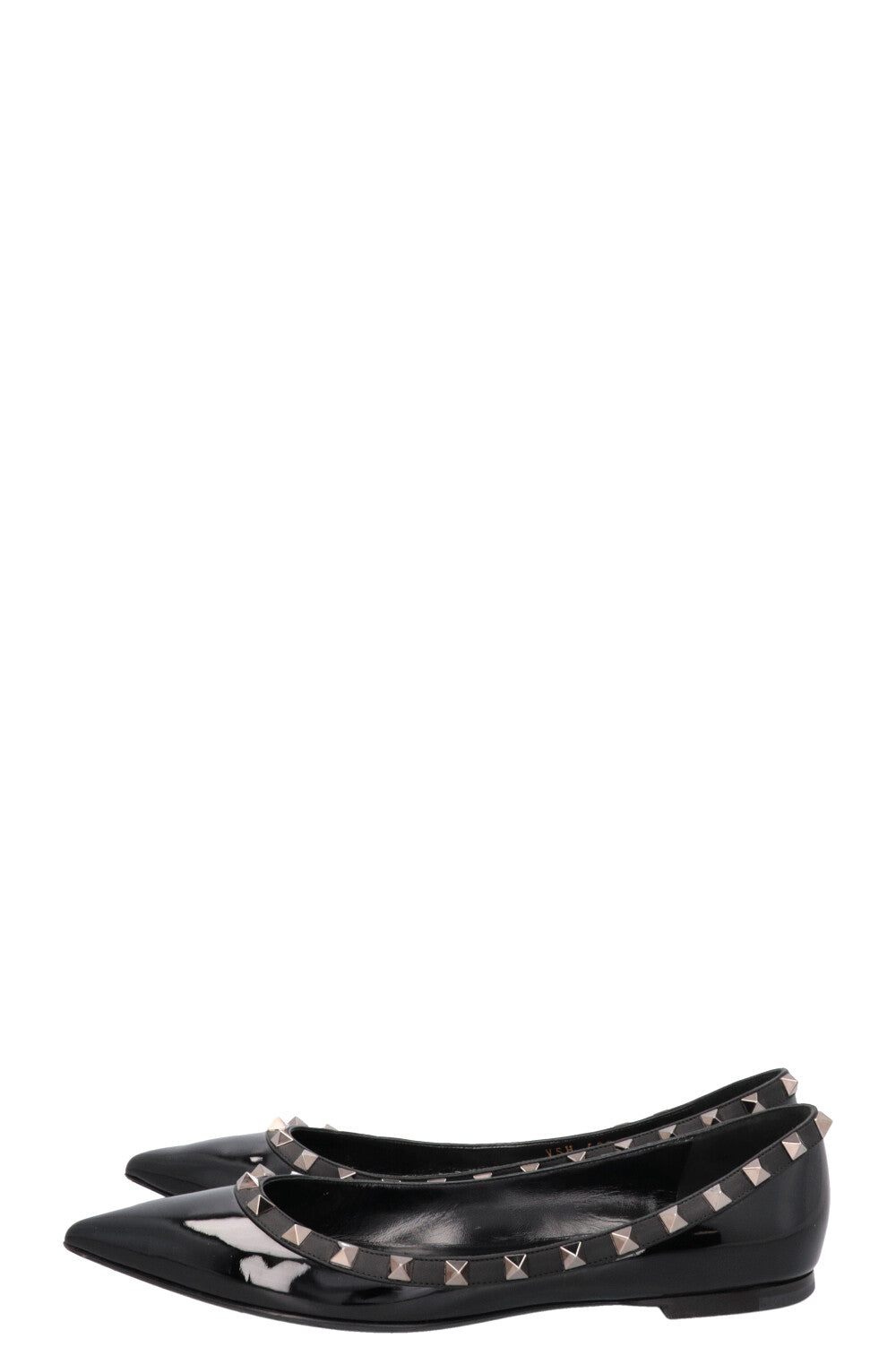 VALENTINO Rockstud Flats Patent Black