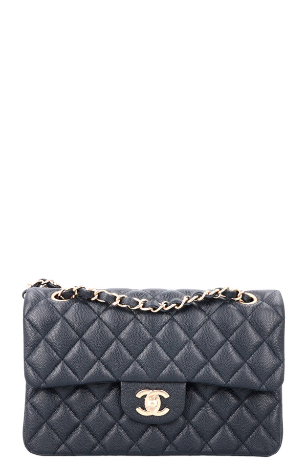 CHANEL Small Classic Double Flap Caviar Navy