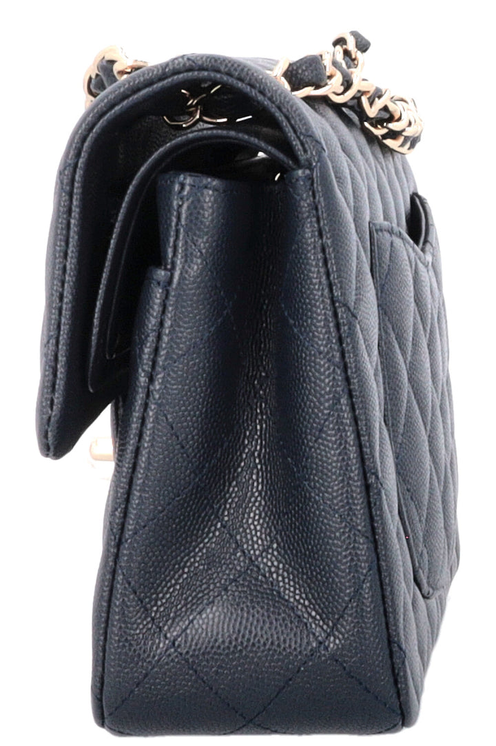 CHANEL Small Classic Double Flap Caviar Navy