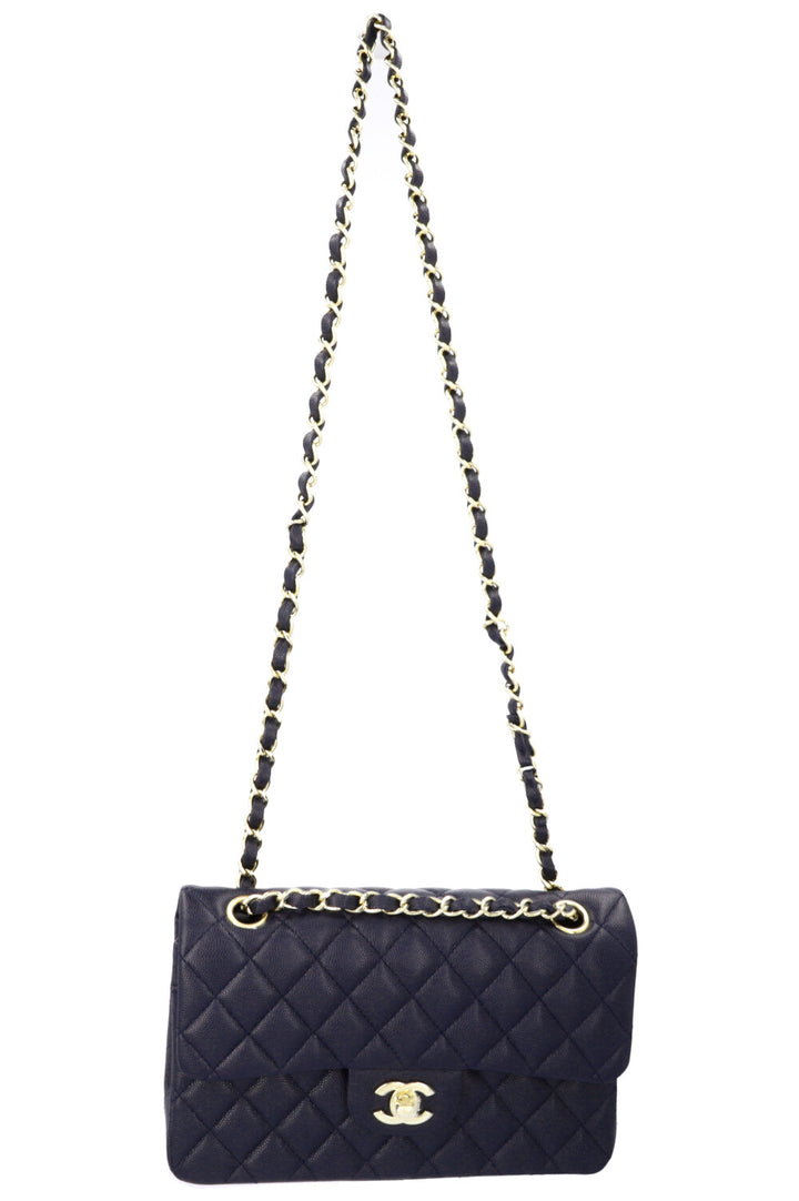 CHANEL Small Classic Double Flap Caviar Navy