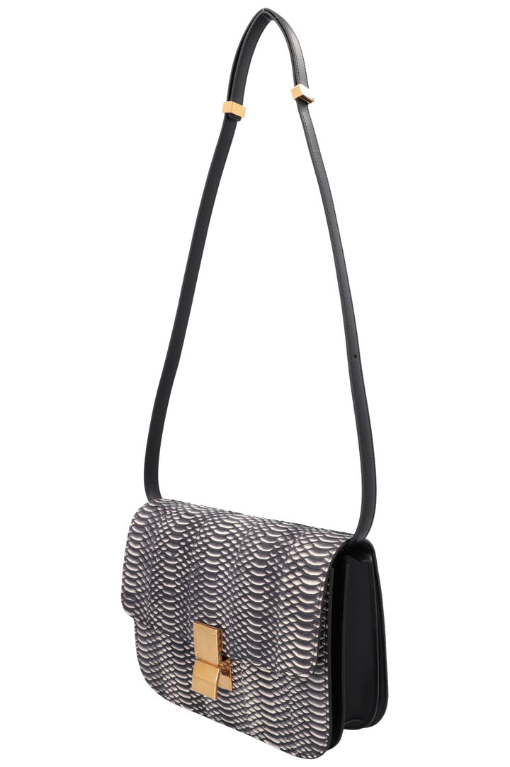 CELINE Classic Box Bag Python Navy White