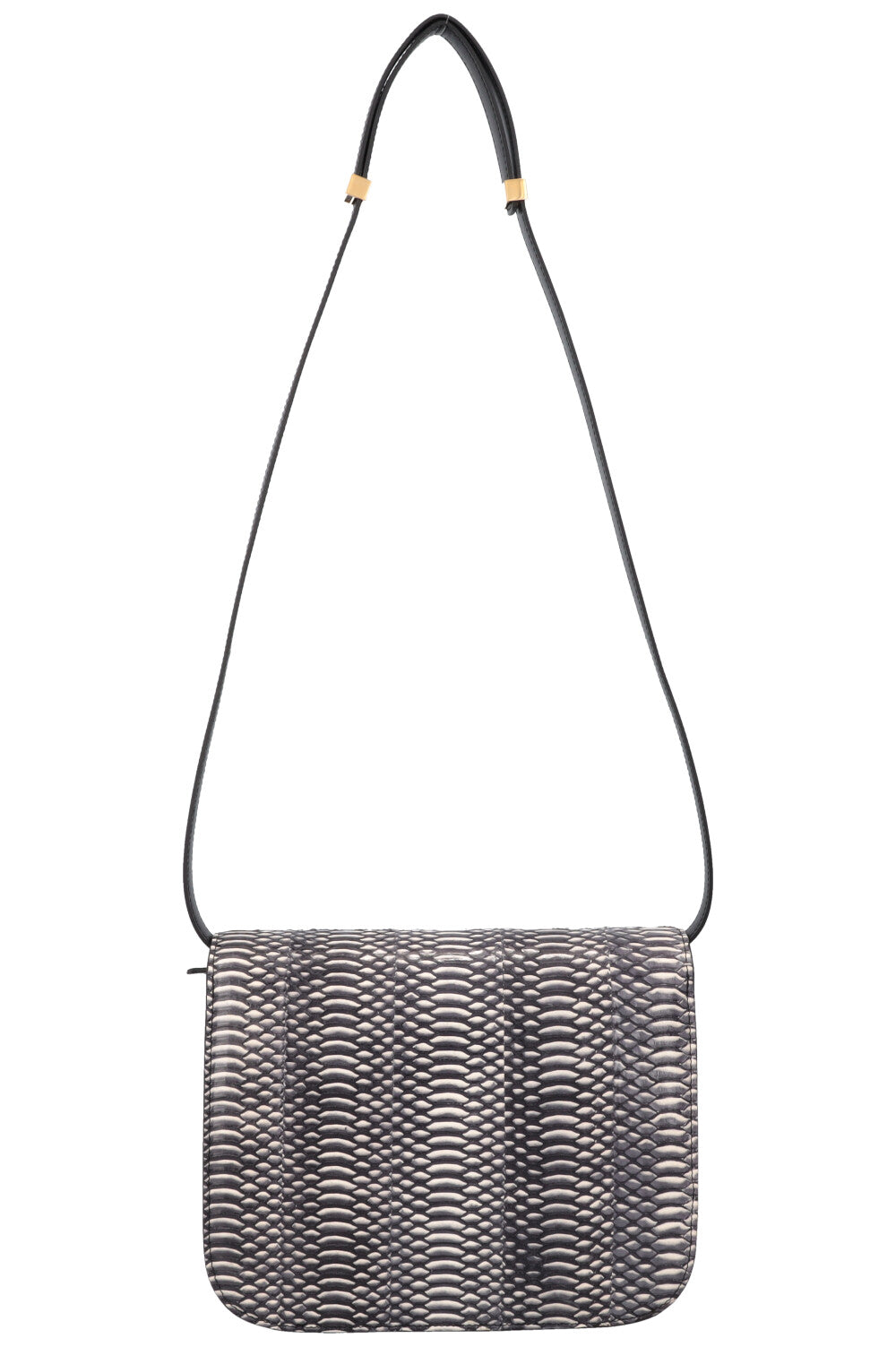 CELINE Classic Box Bag Python Navy White
