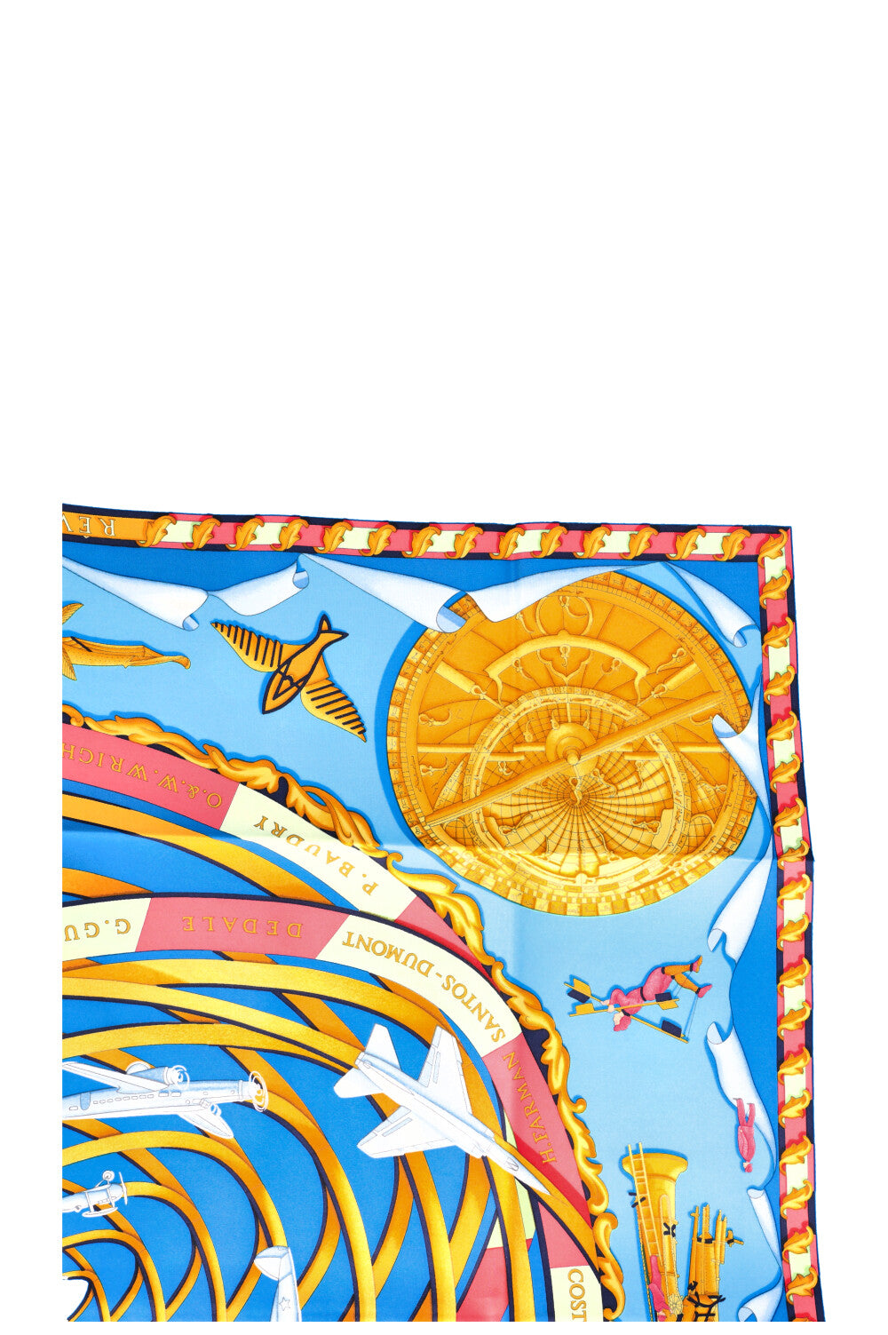 HERMÈS Reves D`espace Carré 90 Silk Blue