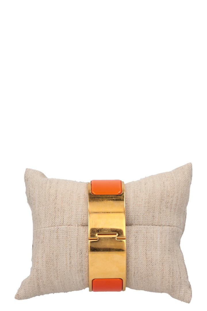 HERMÈS Clic H Cuff Orange Gold
