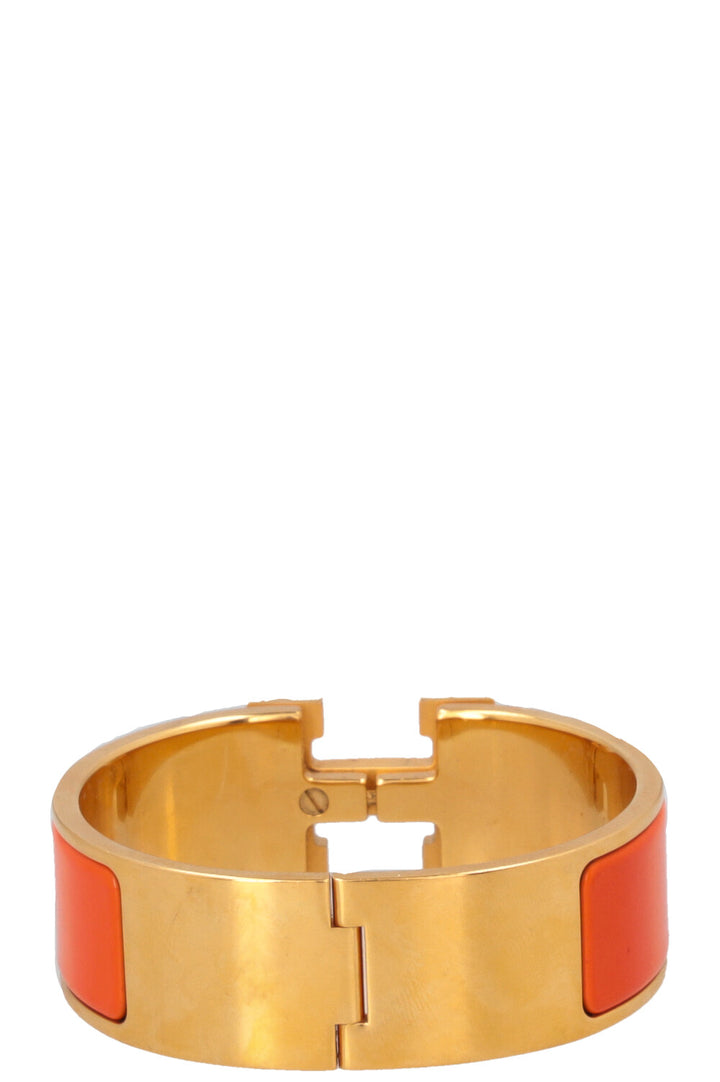 HERMÈS Clic H Cuff Orange Gold