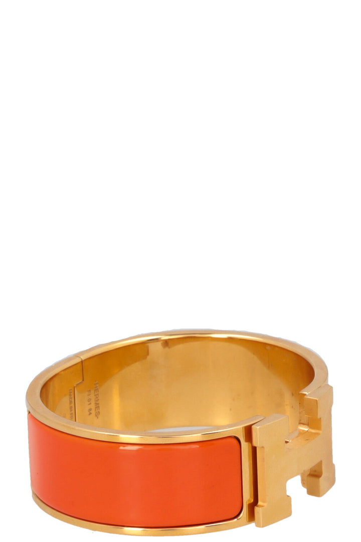 HERMÈS Clic H Cuff Orange Gold