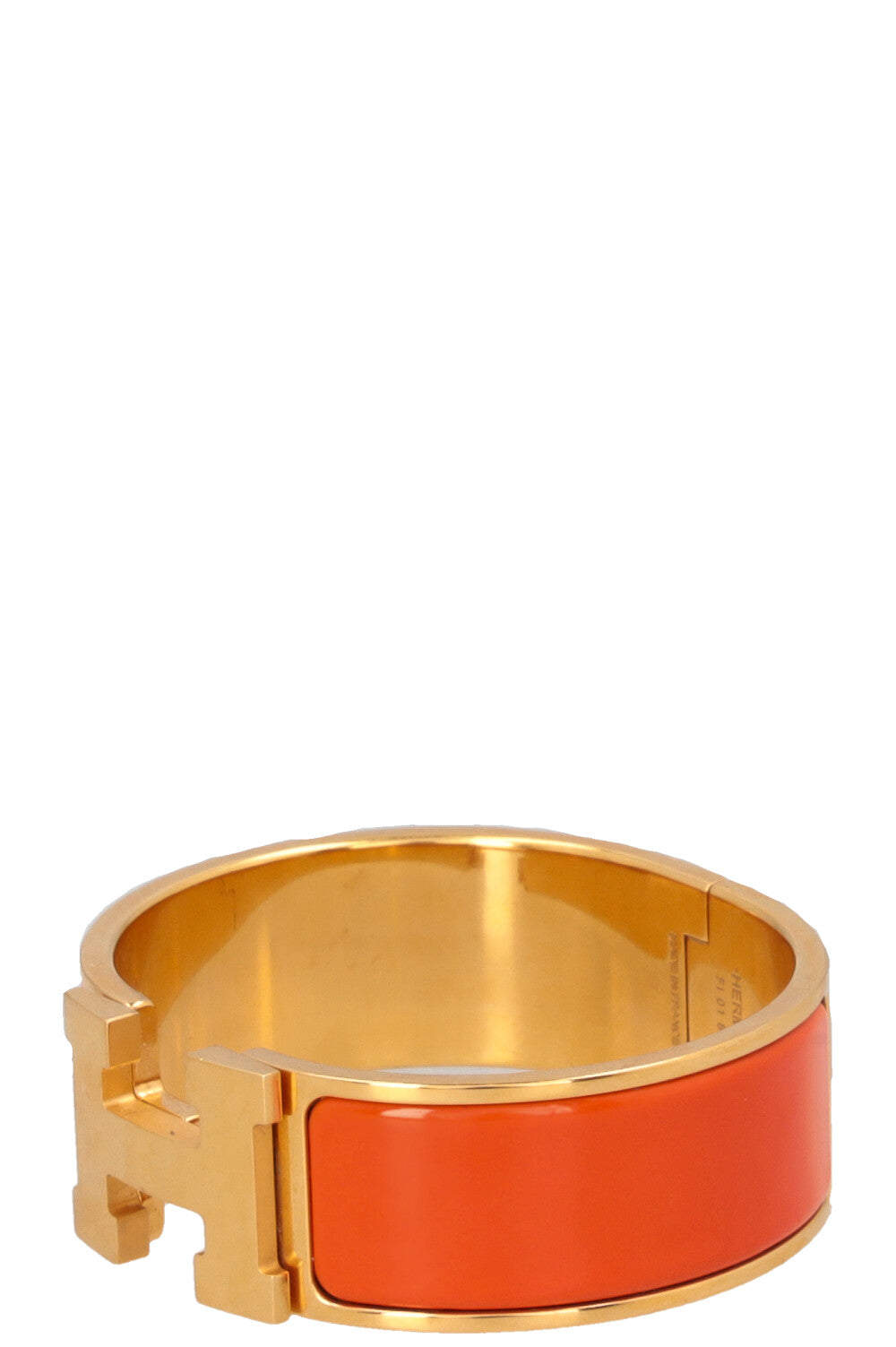HERMÈS Clic H Cuff Orange Gold