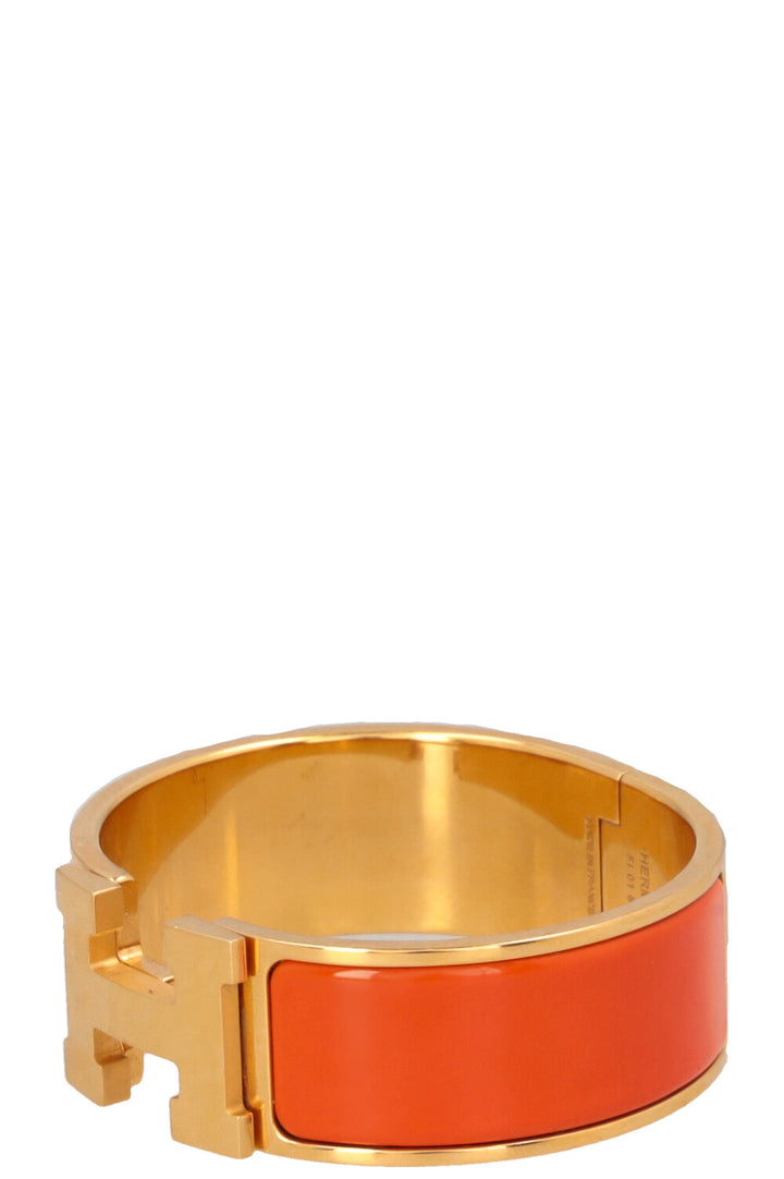 HERMÈS Clic H Cuff Orange Gold