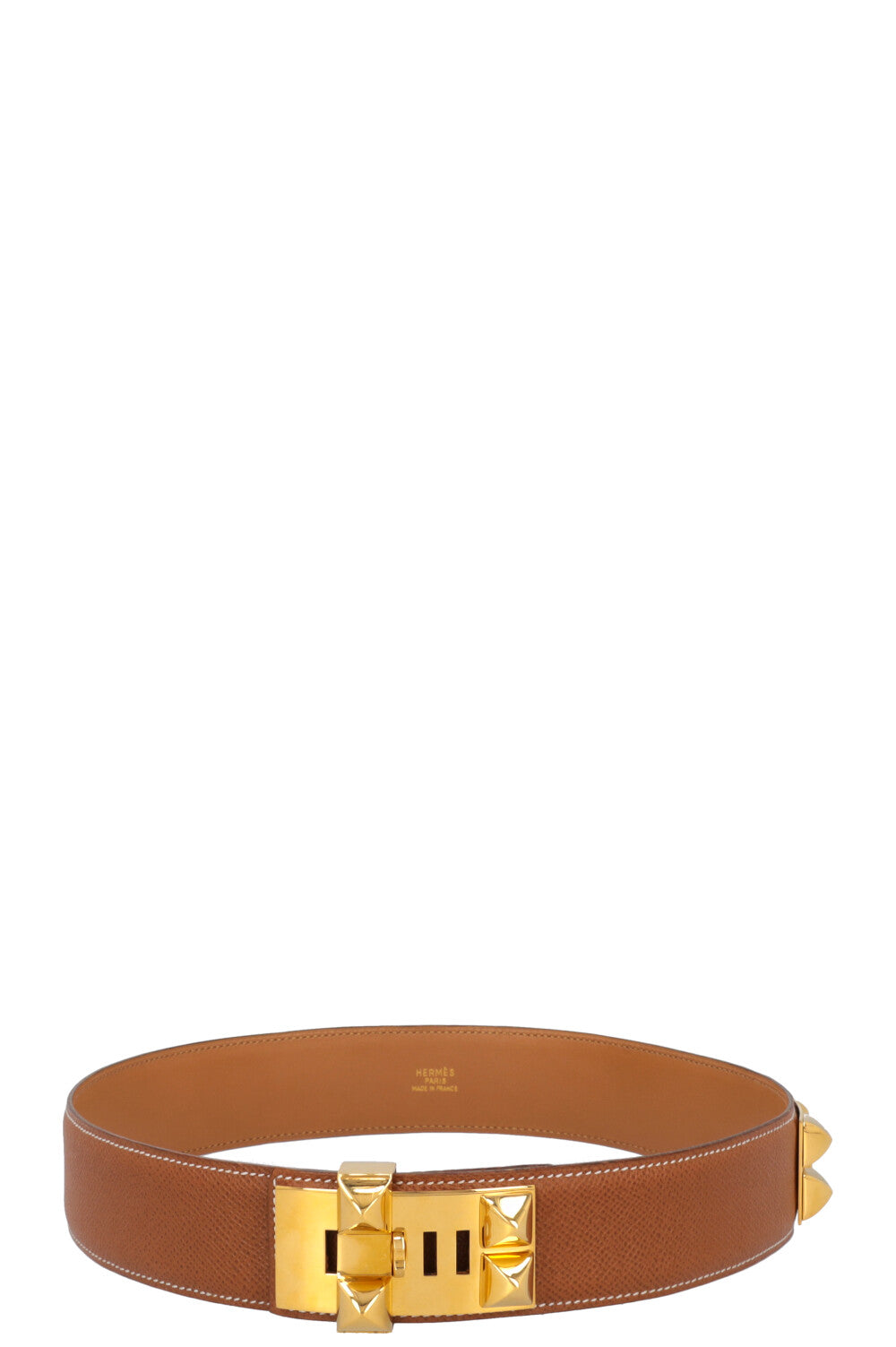 HERMES Collier de Chien Belt Gold