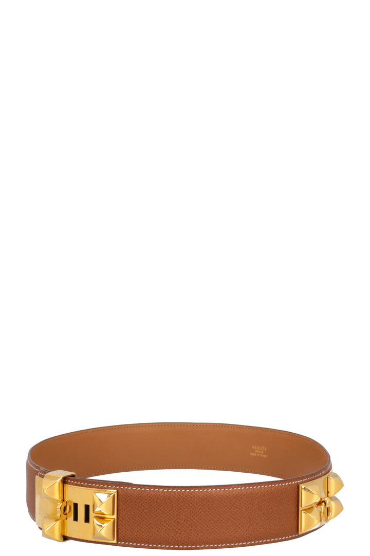 HERMES Collier de Chien Belt Gold
