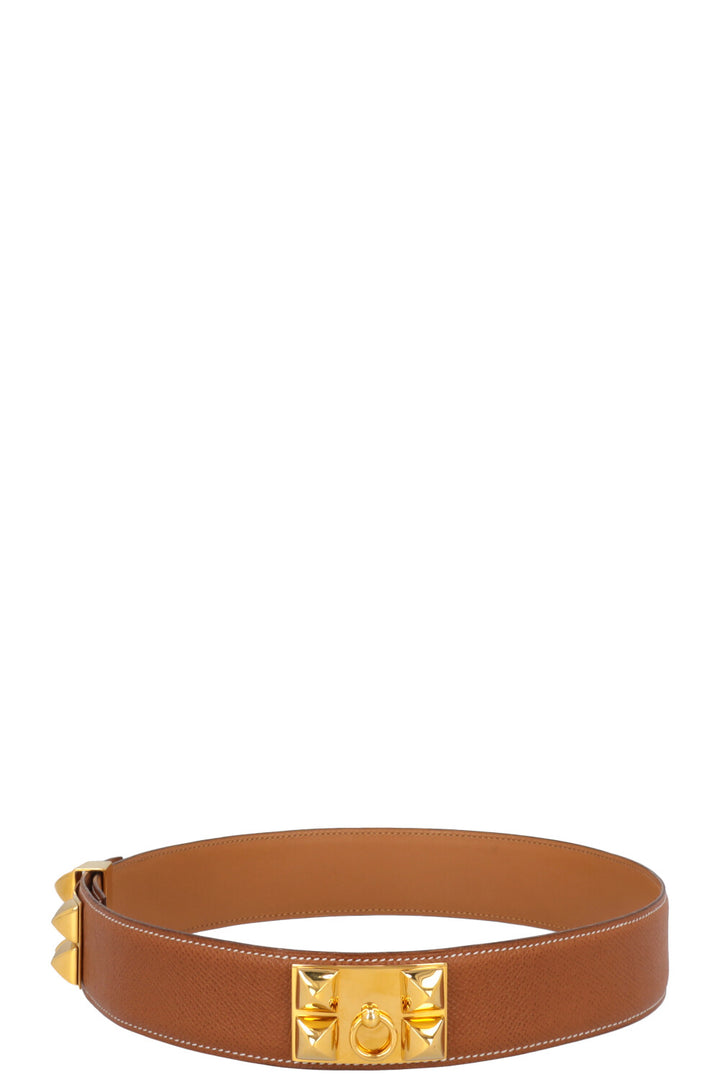 HERMES Collier de Chien Belt Gold