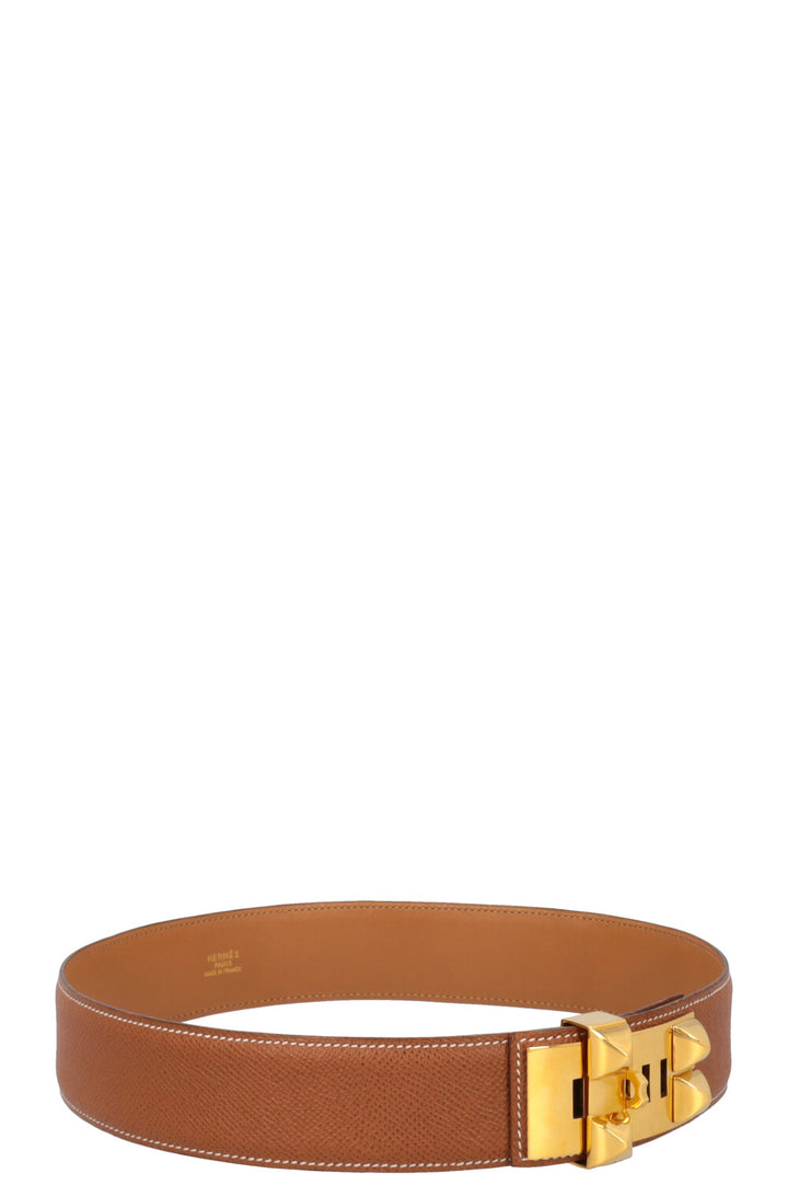 HERMES Collier de Chien Belt Gold