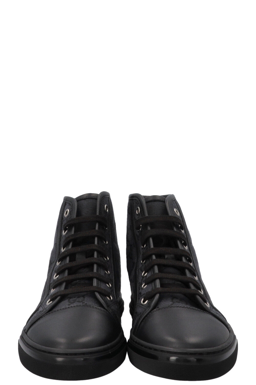 GUCCI Supreme High Top Sneakers Canvas Black