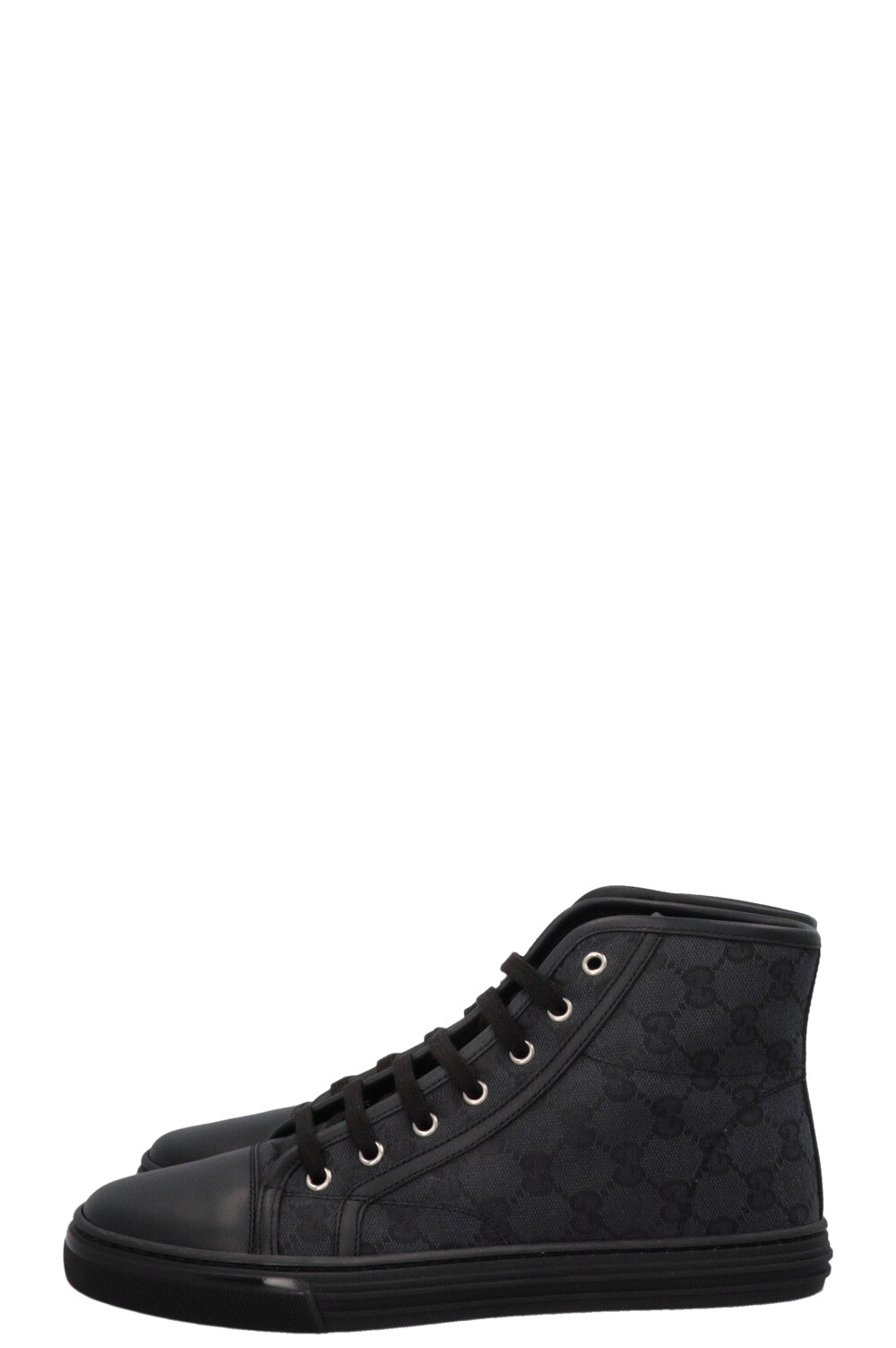 GUCCI Supreme High Top Sneakers Canvas Black